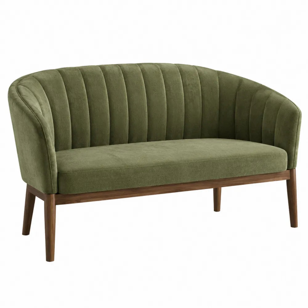 Sofa tapicerowana welurowa zielona