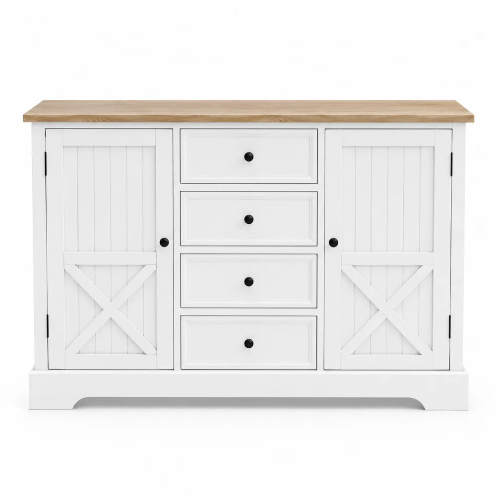 Komoda MDF z Drewna i 4 Szufladami 120x40x80 cm